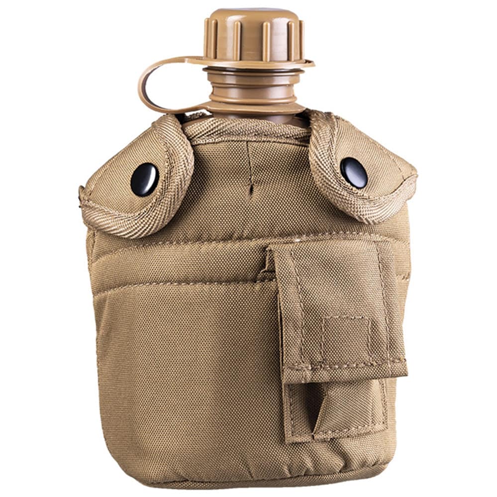 Фляга Mil-Tec US Plastic Canteen з чохлом і чашкою - Coyote