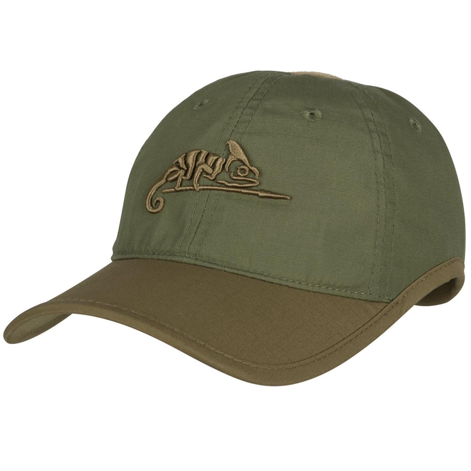 Бейсболка Helikon Logo Cap PolyCotton Rip-Stop - Olive Green/Adaptive Green