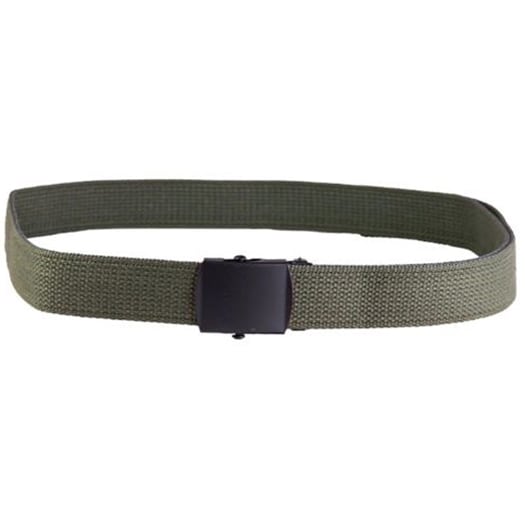 Ремінь Mil-Tec Cotton Black Buckle - Olive