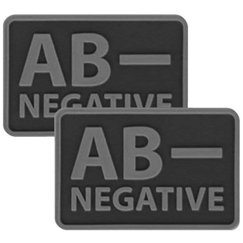 Емблема PVC Helikon група крові AB/Rh- "Black" - 2 шт.