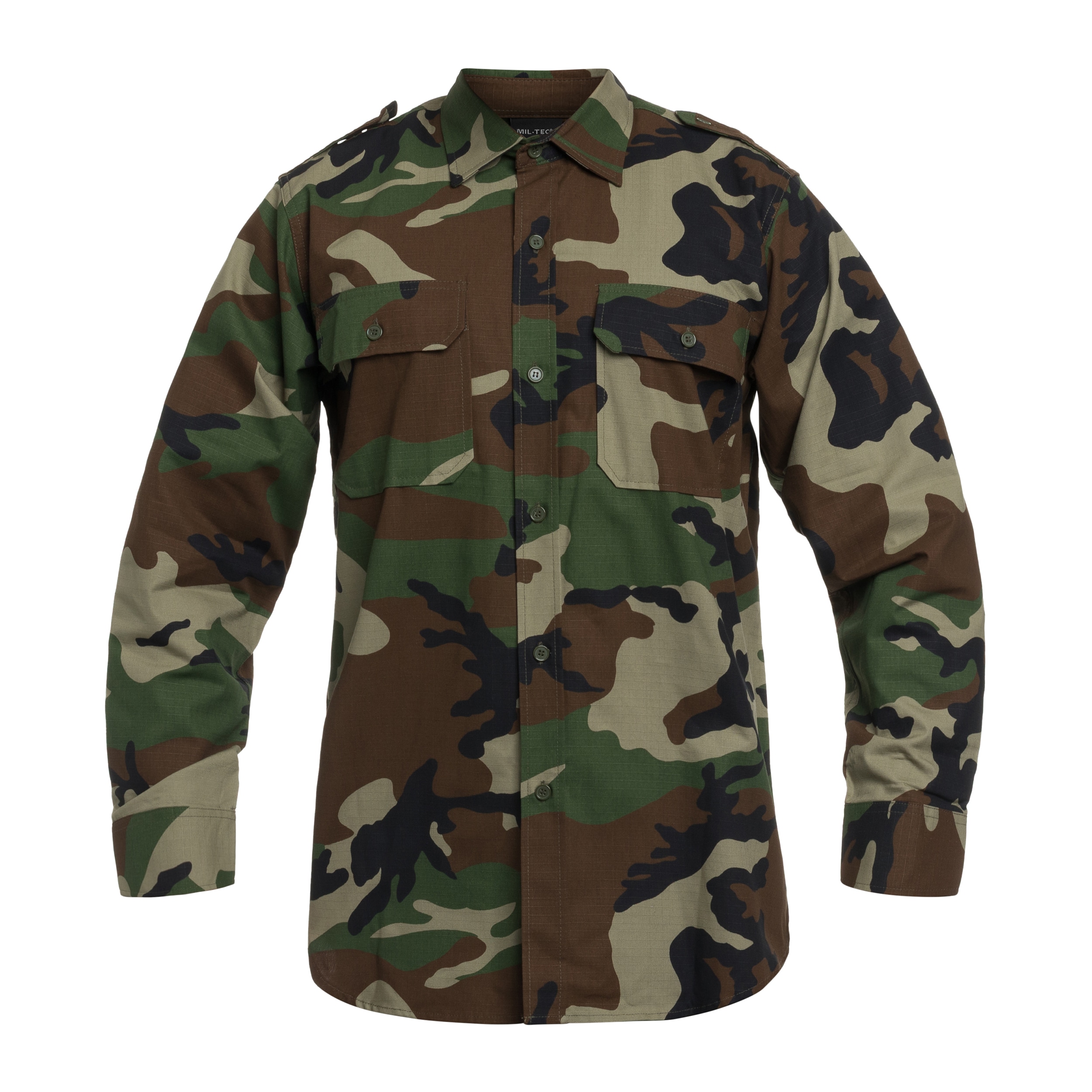 Сорочка тактична Mil-Tec Ripstop Long Sleeve - Woodland