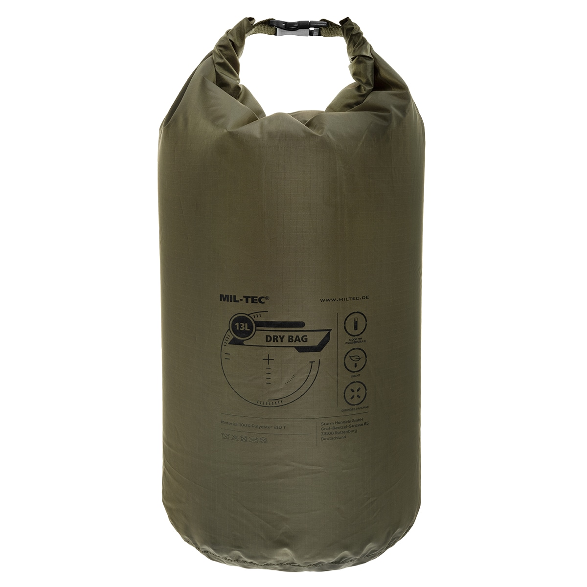 Водонепроникний мішок Mil-Tec Drybag 13 л - Olive