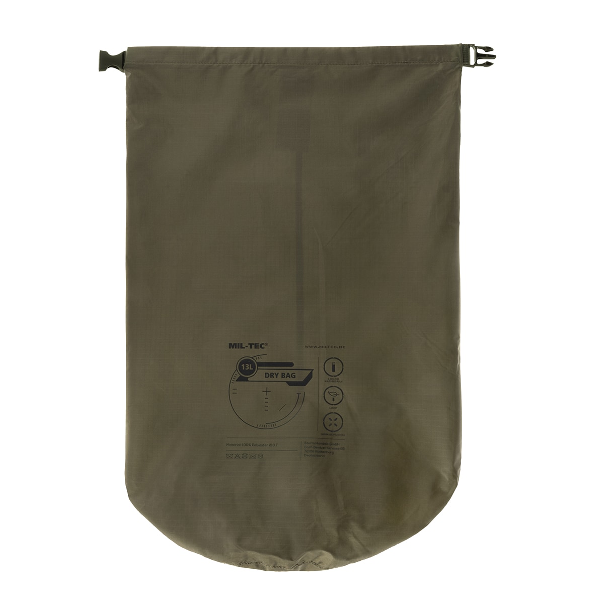 Водонепроникний мішок Mil-Tec Drybag 13 л - Olive