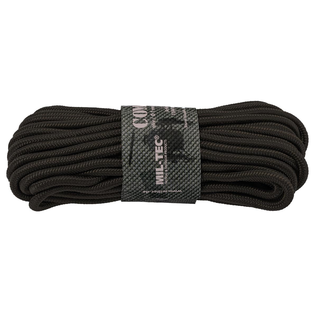Канат Mil-Tec 7 мм х 15 м - 420 кг - Black