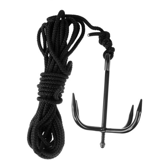 Мотузка Ninja Mil-Tec з якорем - Black