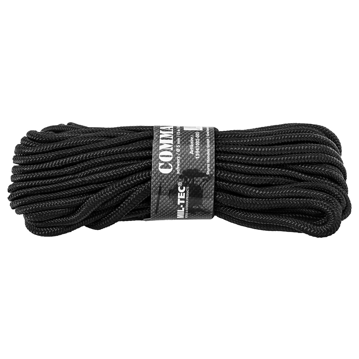 Мотузка Mil-Tec 9 мм x 15 м - Black