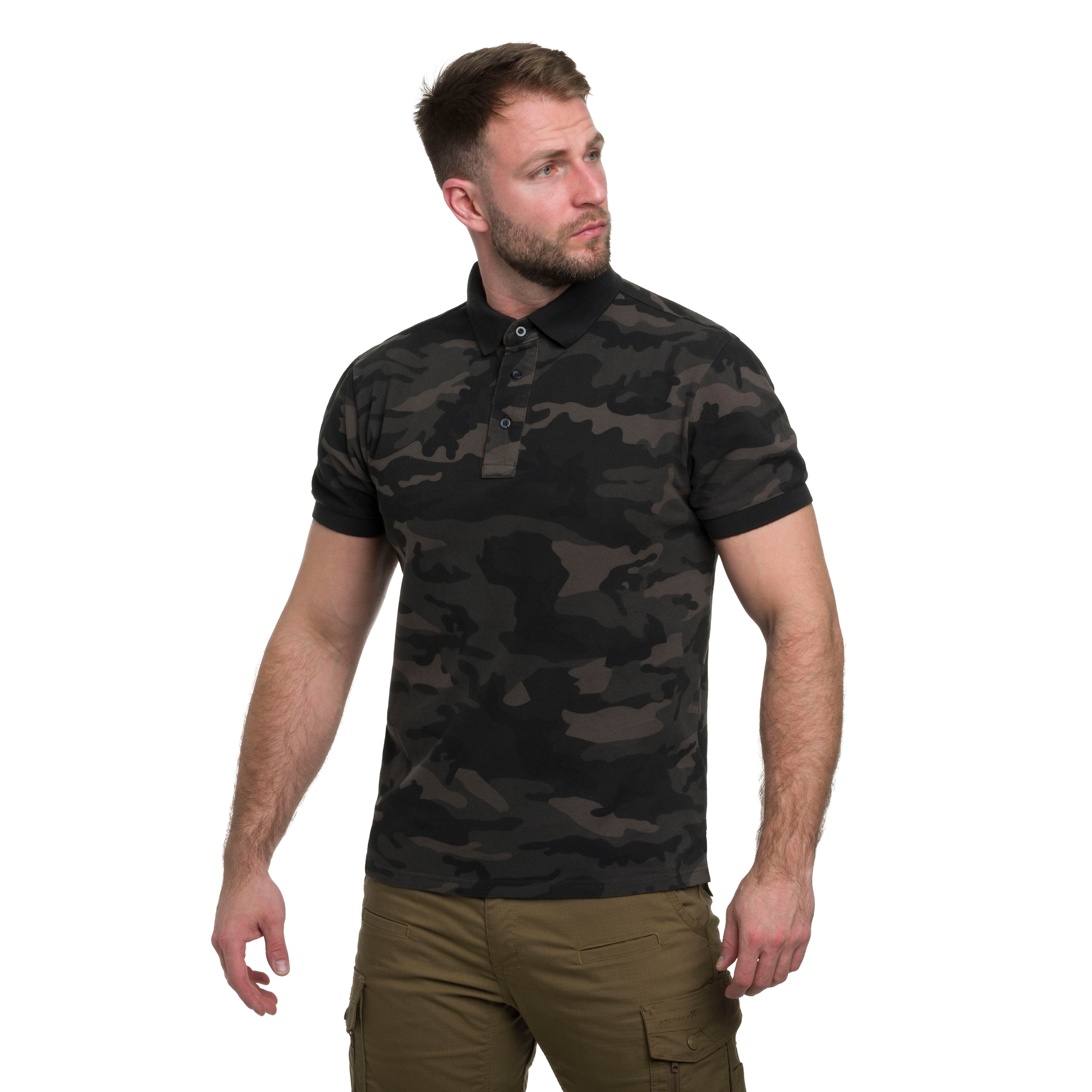 Футболка поло Mil-Tec "Prewash" - Dark Camo