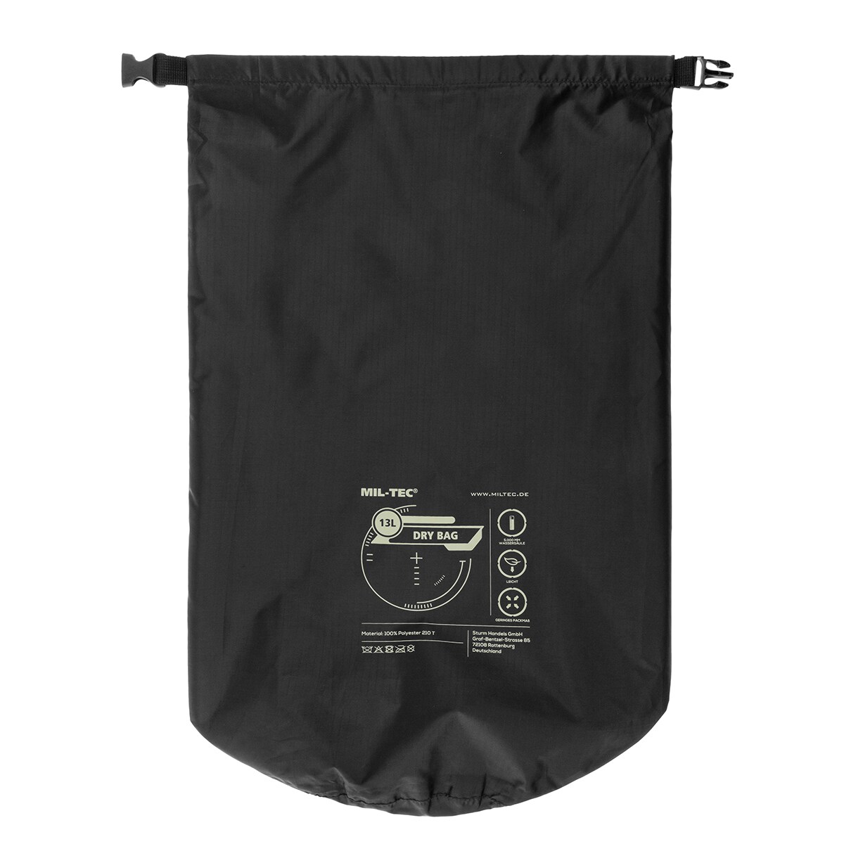 Водонепроникний мішок Mil-Tec Drybag 13 л - Black