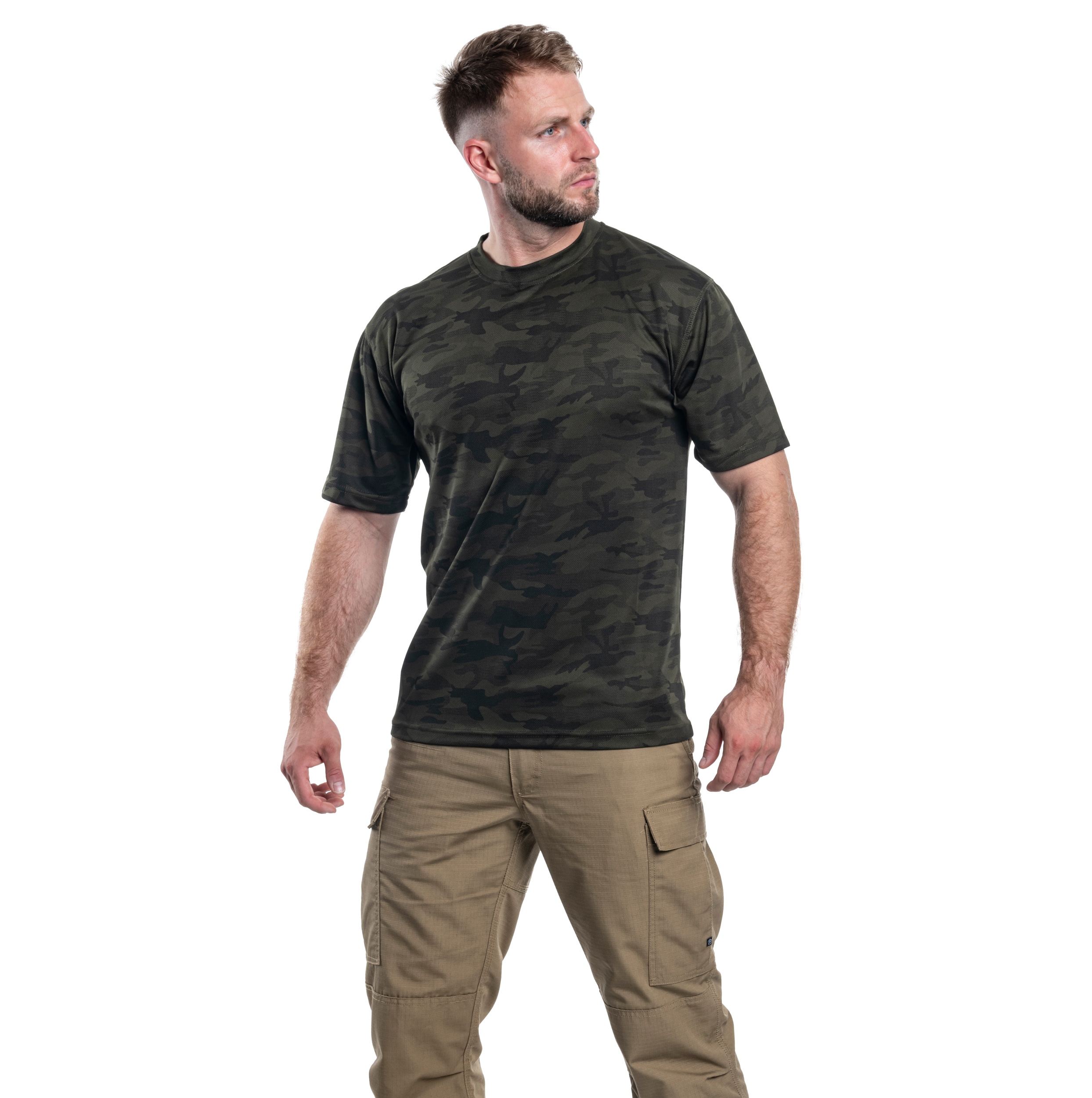 Термоактивна футболка Mil-Tec Short Sleeve - Woodland