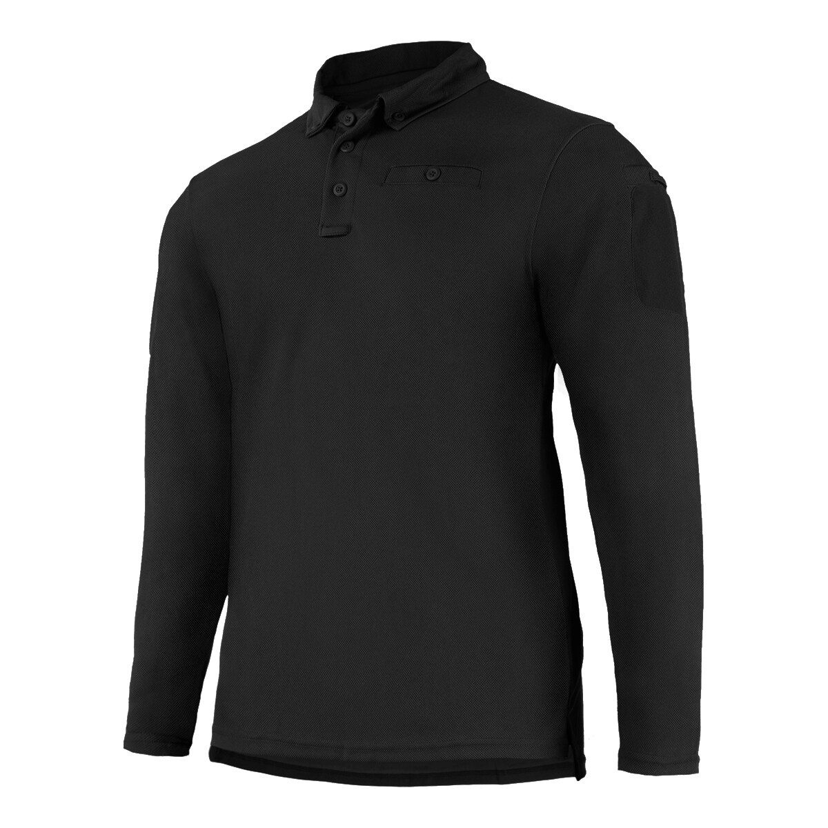 Футболка поло Long Sleeve Mil-Tec "Tactical Quickdry" - Black