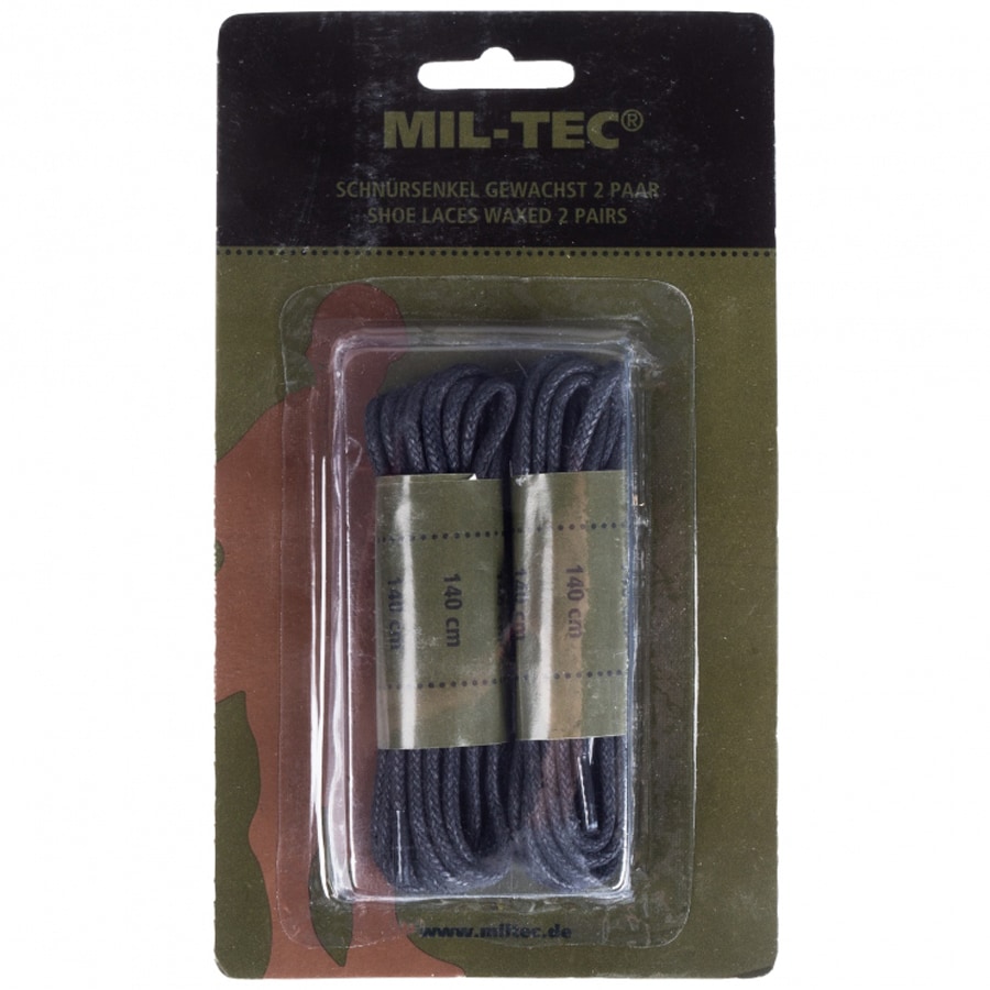 Шнурки Mil-Tec воскові 140 см - Black