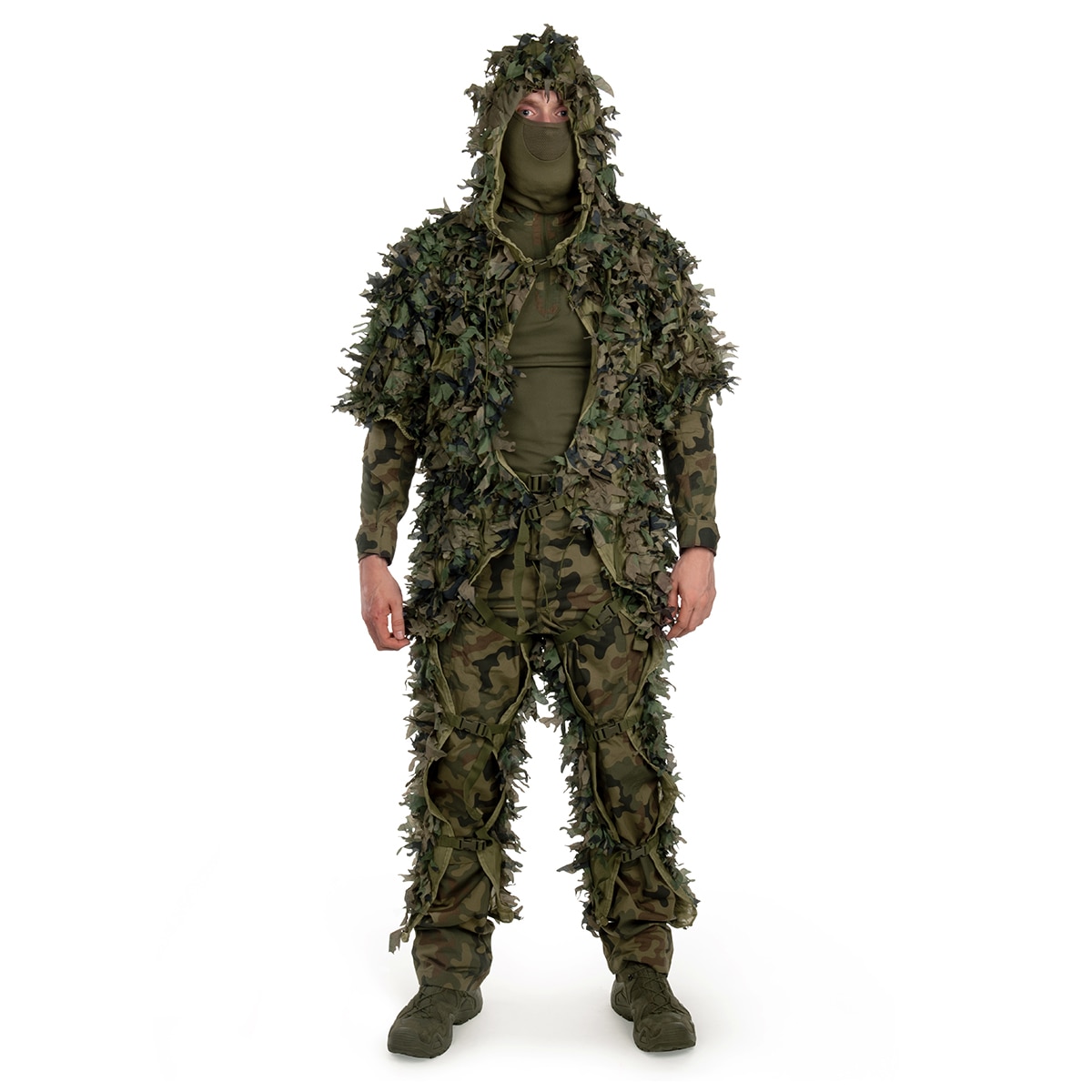 Камуфляжний костюм Helikon Leaf Ghilie Set - US Woodland