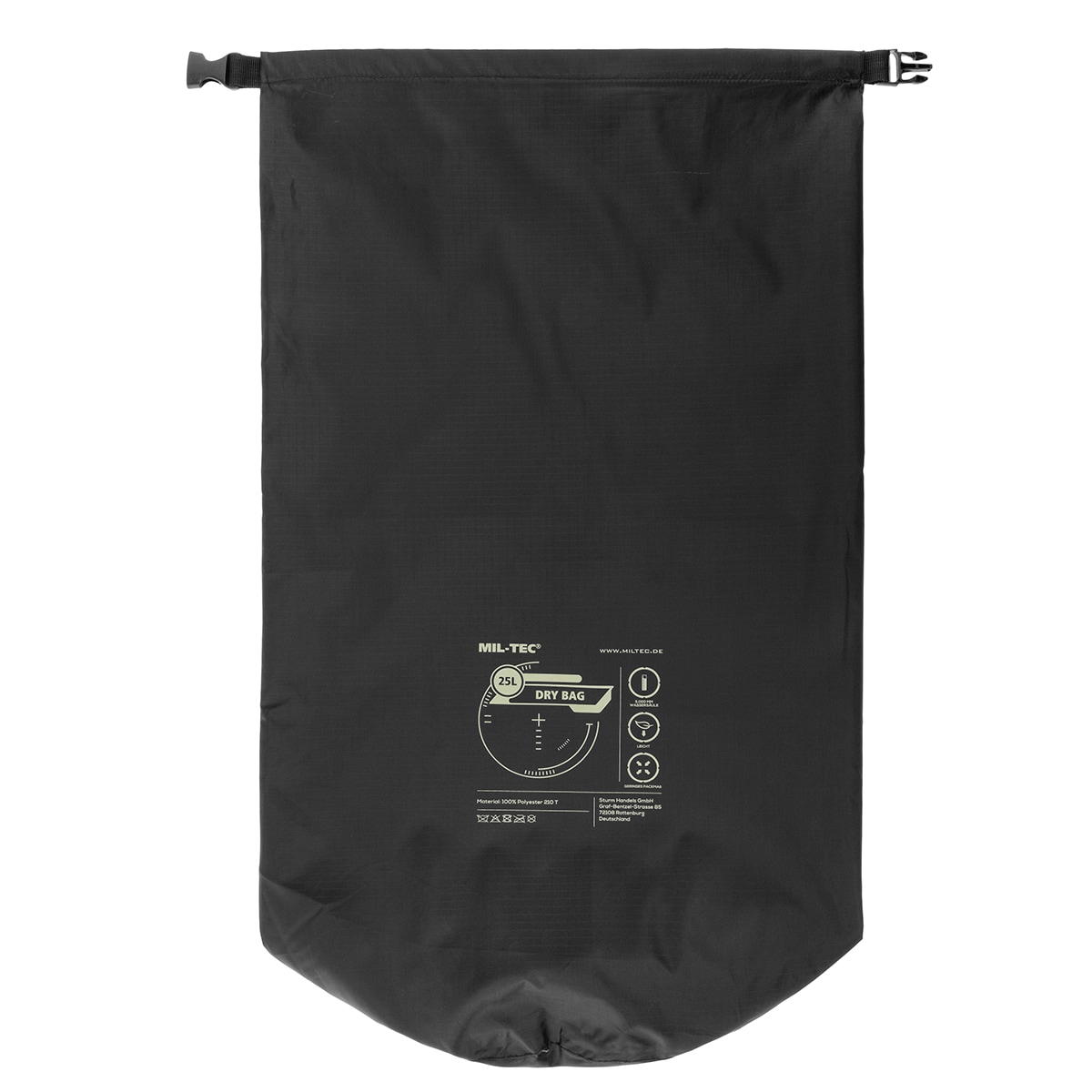 Водонепроникний мішок Mil-Tec Drybag 25 л - Black