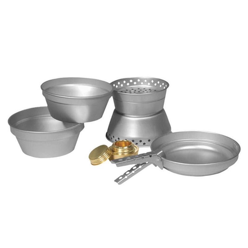 Набір посуду Mil-Tec зі спиртовим пальником Alu Cook-S
