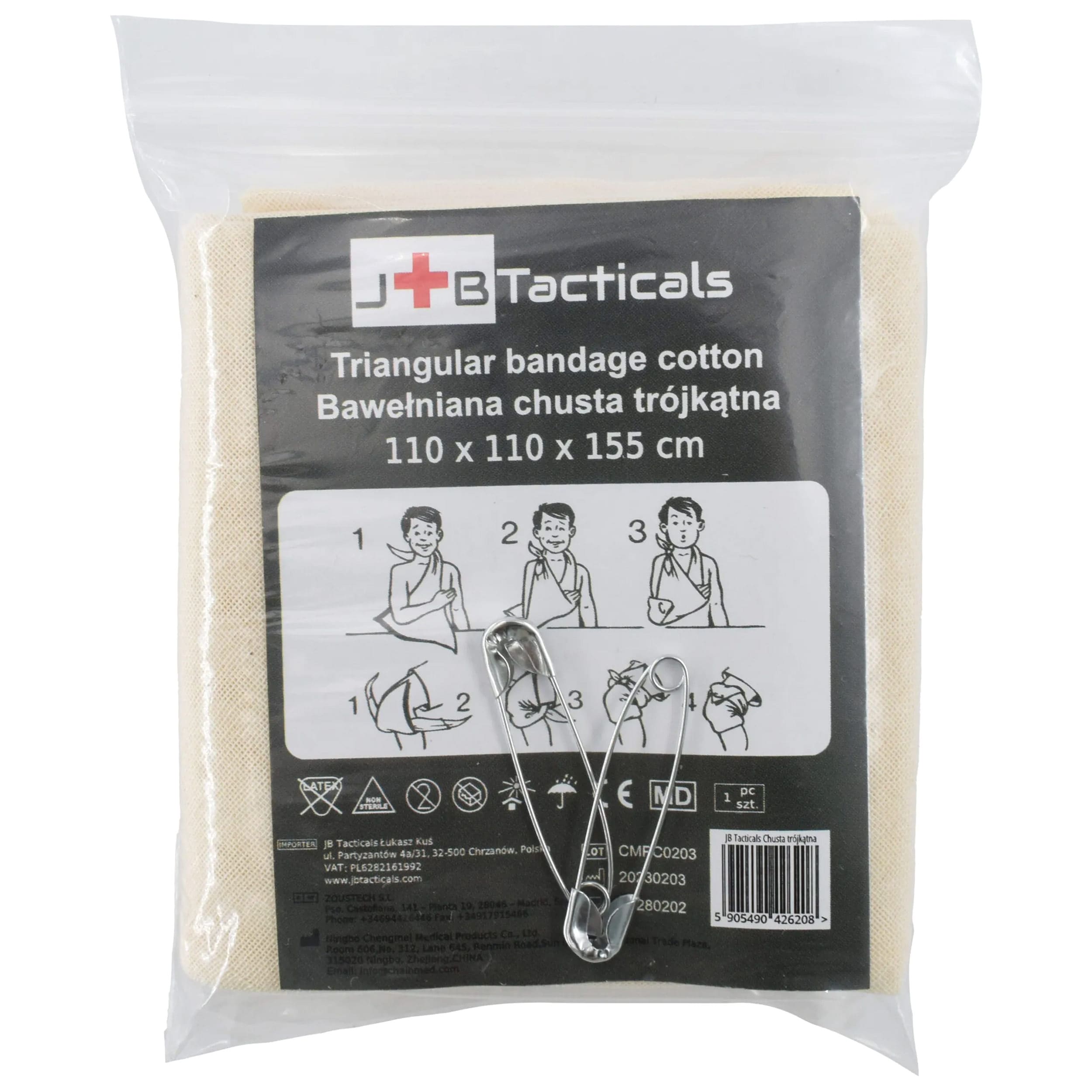 Трикутна повязка JB Tacticals 110 x 110 x 150 см