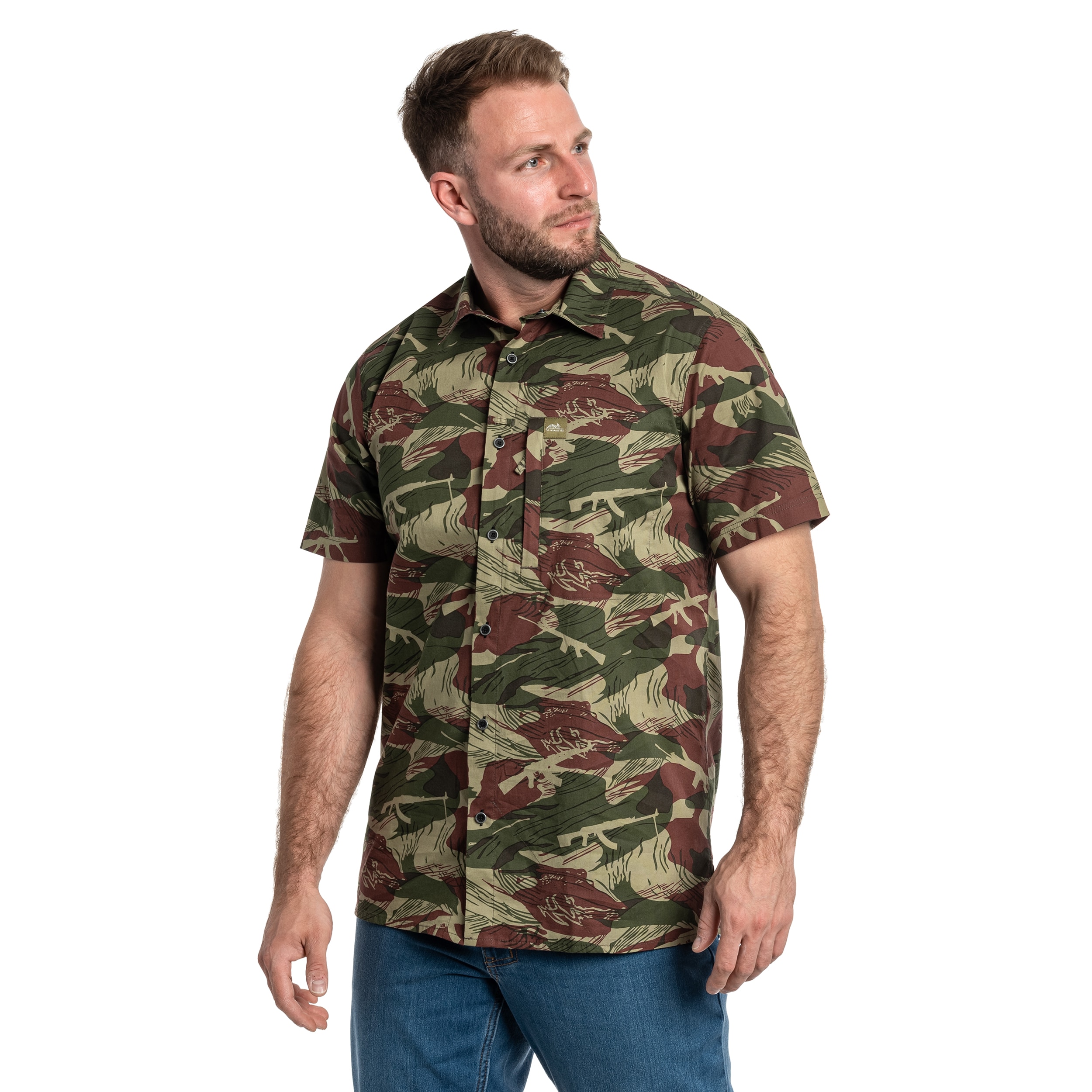 Сорочка Helikon Tactical Hawaiian Short Sleeve - Brushstroke Camo