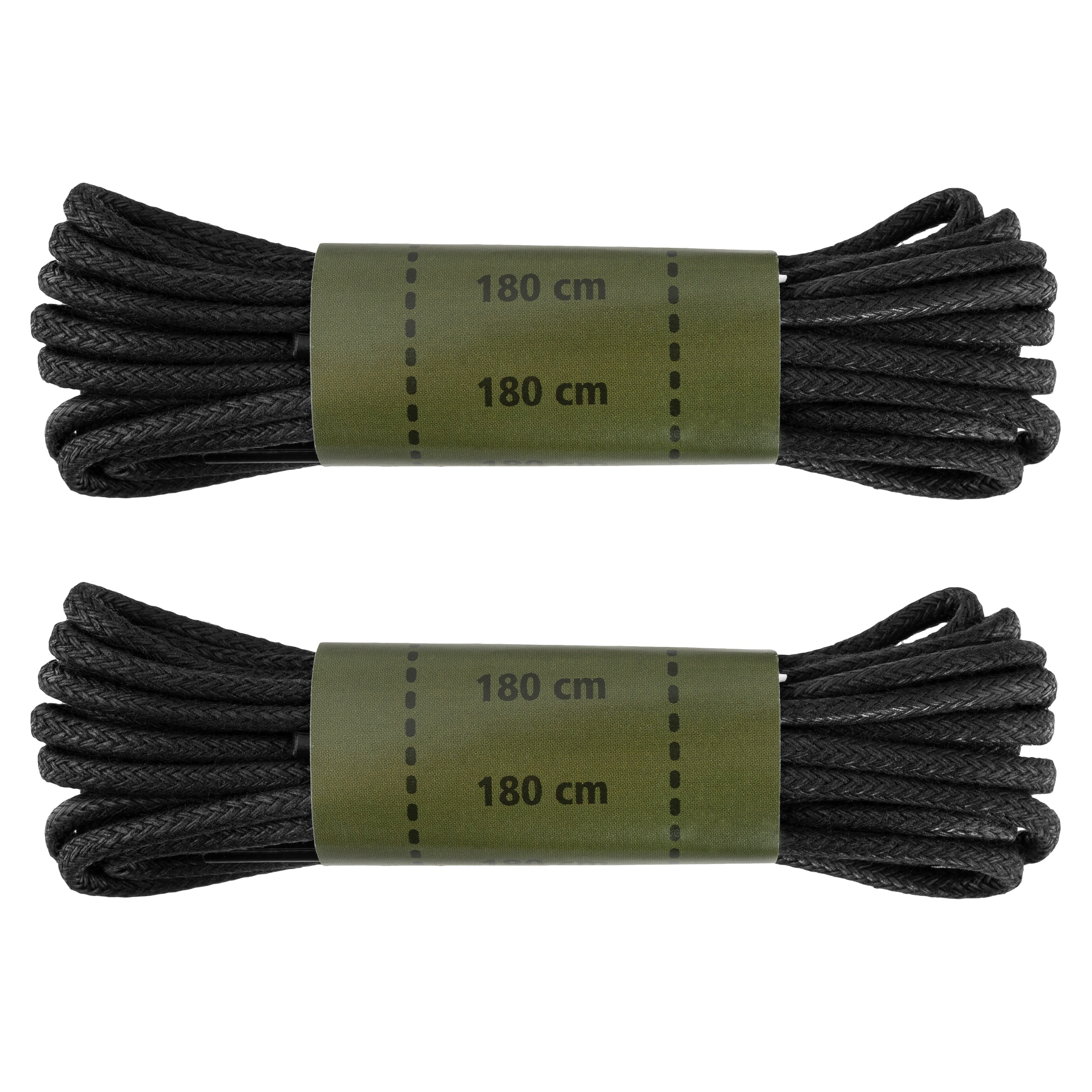 Шнурівки Mil-Tec вощені 180 см Black - 2 пари
