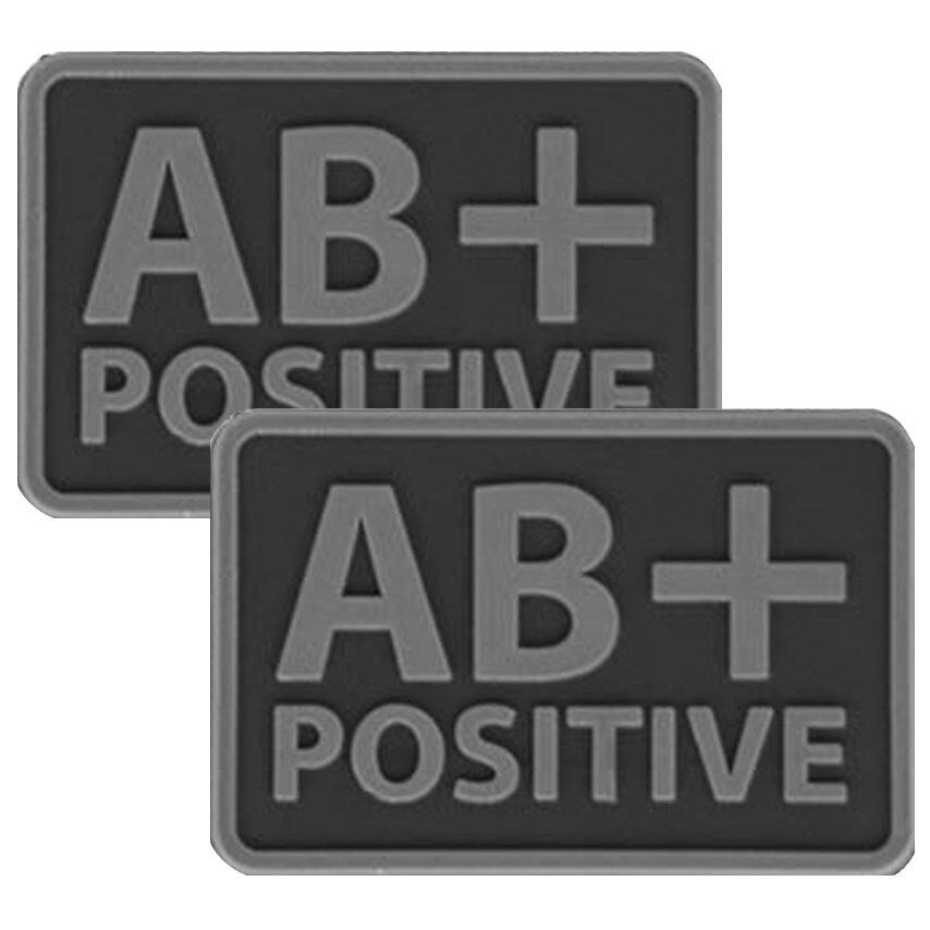 Helikon група крові "AB Rh+" емблема "Чорна" - 2 шт.