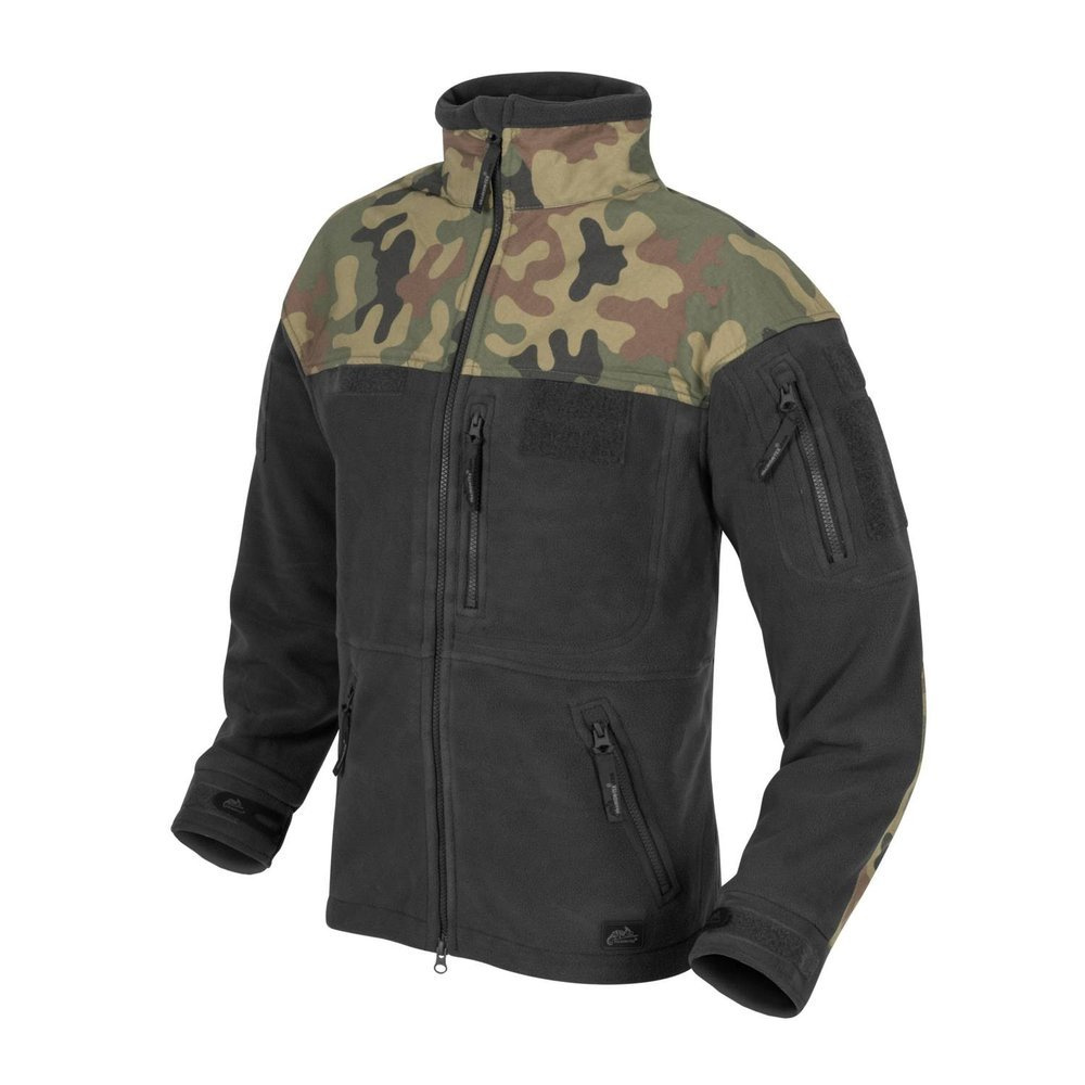 Флісова кофта Helikon Infantry - Black/ PL Woodland wz.93