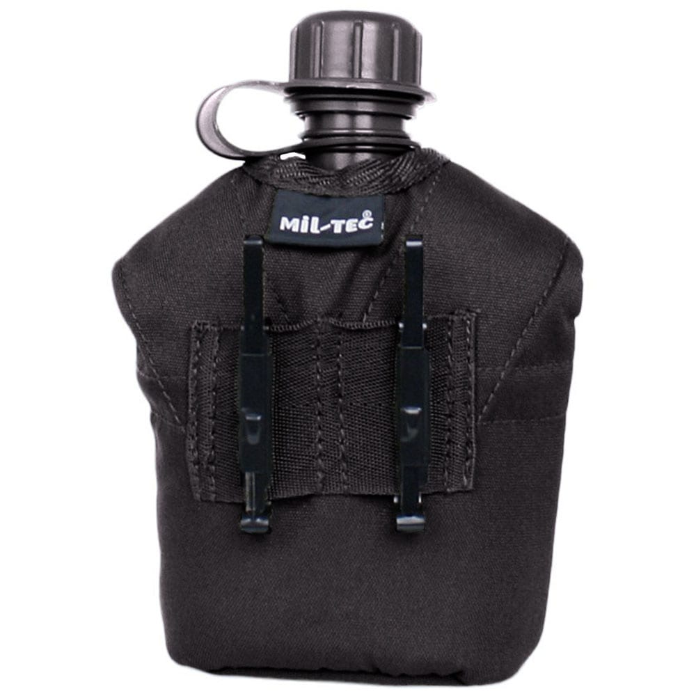 Фляга Mil-Tec US Plastic Canteen з чохлом і чашкою - Black
