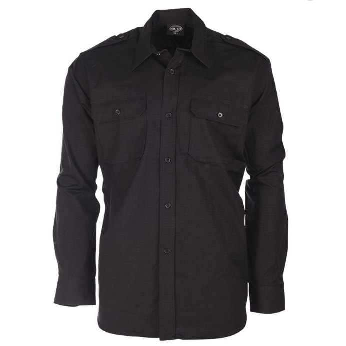 Сорочка тактична Mil-Tec Ripstop Long Sleeve - Black