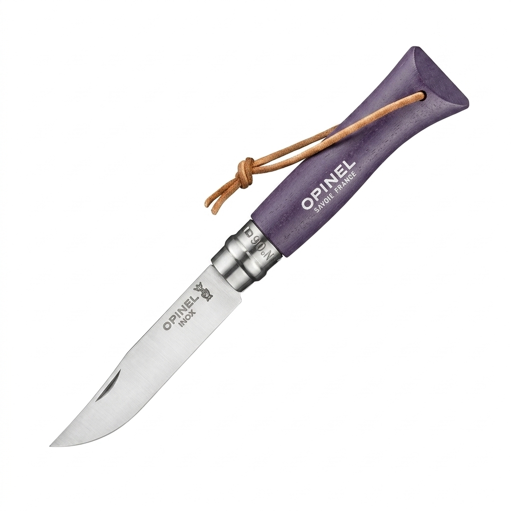 Ніж Opinel Colorama №06 Фіолетовий + ремінець