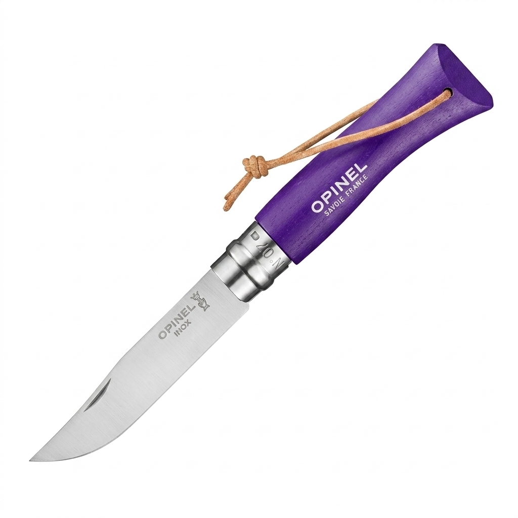 Ніж Opinel Colorama №07 Фіолетовий + ремінець