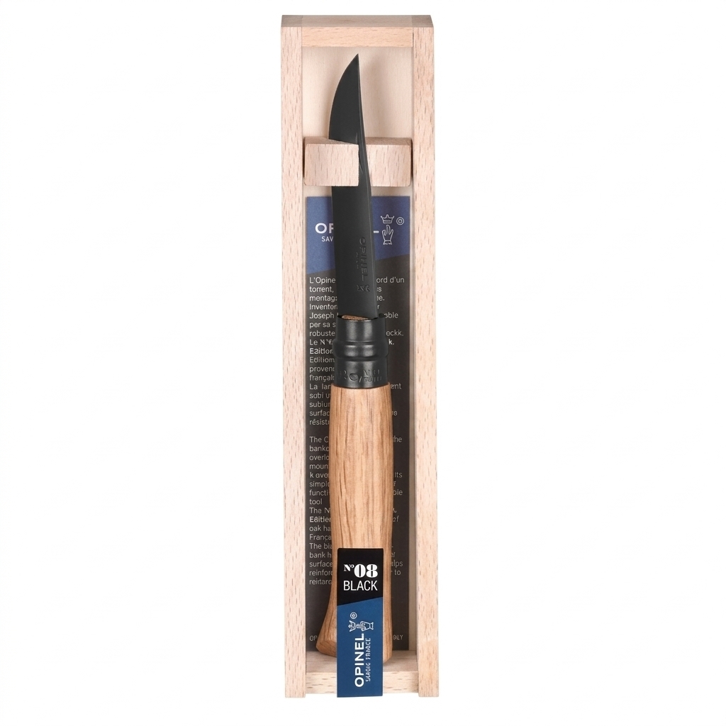 Ніж Opinel Inox Чорний №08