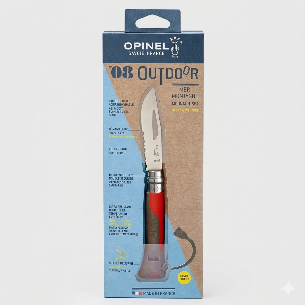 Ніж Opinel Outdoor Земляний-червоний №08