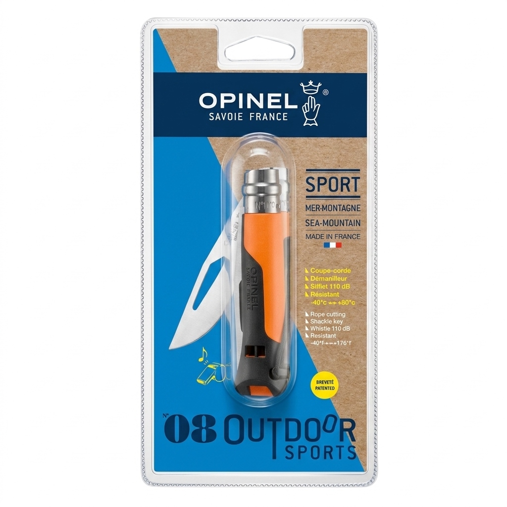 Ніж Opinel Outdoor Помаранчевий №08 у блістері