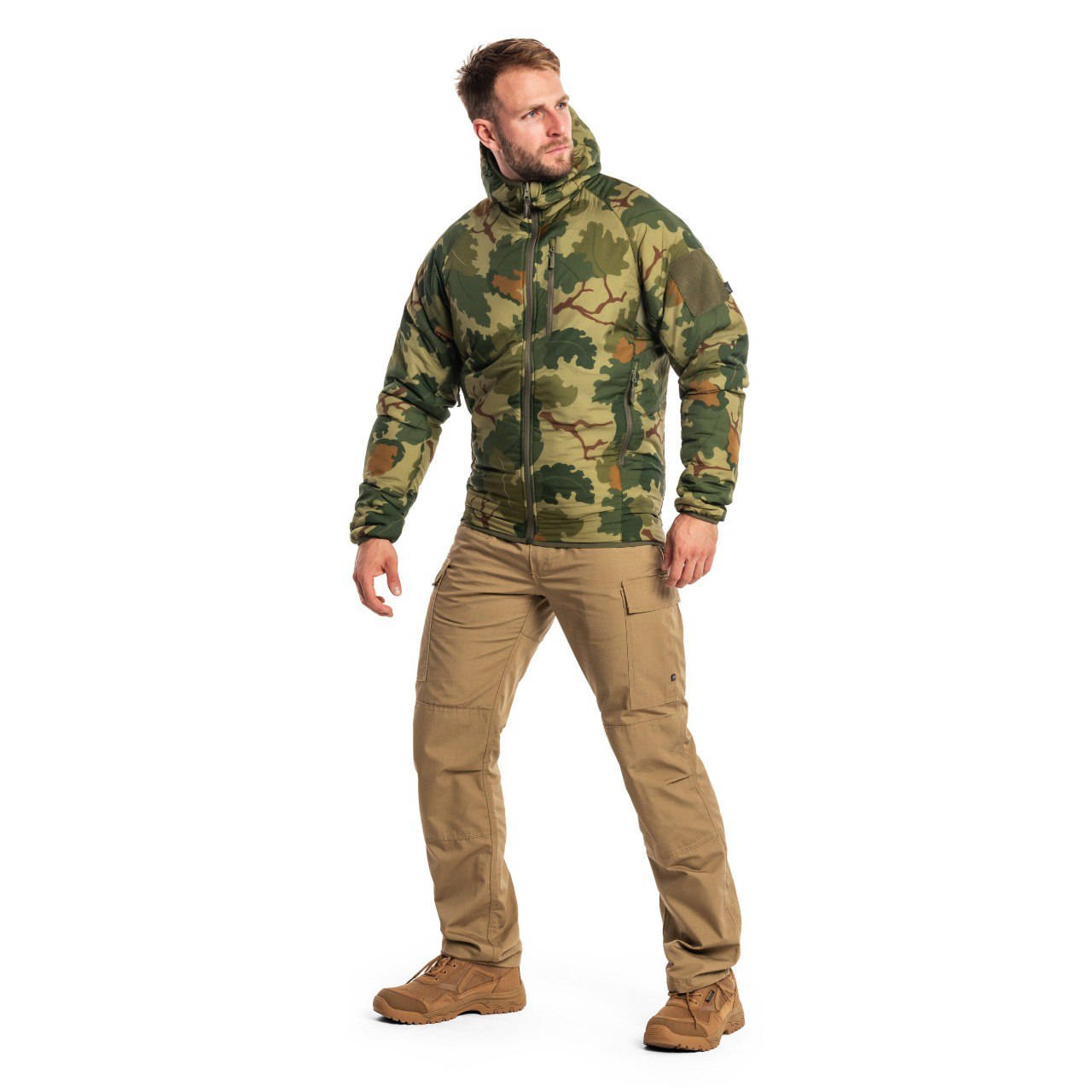 Двостороння куртка Helikon Wolfhound Hoodie - Mitchell Camo Leaf/Mitchell Camo Clouds